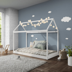 Home Detail Taylor White Wooden Kids House Bed - Size: Single - Wilko - thumbnail 7