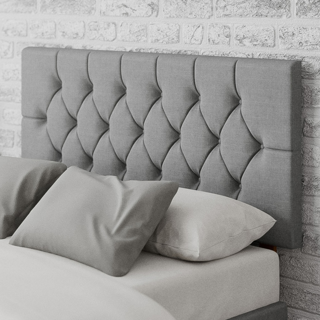 Aspire Furniture Olivier Small Double Grey Eire Linen Headboard - Aspire Beds - Wilko - image 1