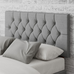 Aspire Furniture Olivier Small Double Grey Eire Linen Headboard - Aspire Beds - Wilko