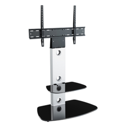 AVF Lucerne Silver and Black Glass Curved Pedestal TV Unit - Size: 44.7 x 70 x 117.7cm - Multi - Wilko - thumbnail 3