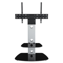 AVF Lucerne Silver and Black Glass Curved Pedestal TV Unit - Size: 44.7 x 70 x 117.7cm - Multi - Wilko - thumbnail 5