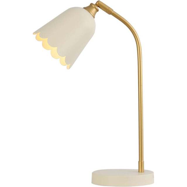 Scalloped Table Lamp Cream - Wilko - image 1