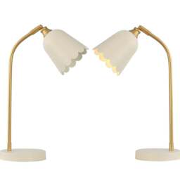 Scalloped Table Lamp Cream - Wilko - thumbnail 7