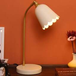 Scalloped Table Lamp Cream - Wilko - thumbnail 3