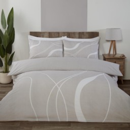 Highgate Abstract Duvet Cover and Pillowcase Set - Natural/Double - Wilko - thumbnail 1
