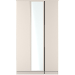 Crowndale Milan 3 Door Kashmir Gloss and Kashmir Tall Mirrored Wardrobe Ready Assembled - Kashmir Gloss & Kashmir - Wilko - thumbnail 4