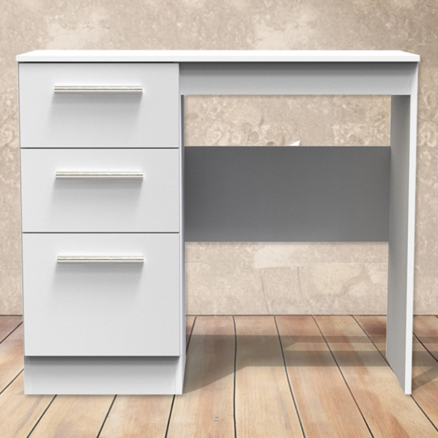 Crowndale Contrast 3 Drawer Grey and White Matt Vanity Ready Assembled - Size: 40 x 93 x 79cm - Wilko - image 1