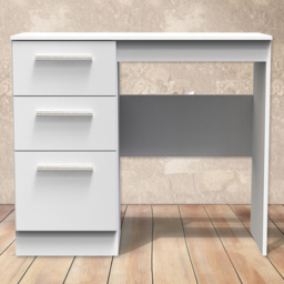 Crowndale Contrast 3 Drawer Grey and White Matt Vanity Ready Assembled - Size: 40 x 93 x 79cm - Wilko