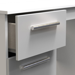 Crowndale Contrast 3 Drawer Grey and White Matt Vanity Ready Assembled - Size: 40 x 93 x 79cm - Wilko - thumbnail 7