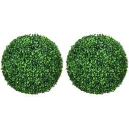 Portland Artificial Boxwood Topiary Ball 2 Pack - Size: 40 x 40 x 40cm - Green - Wilko - thumbnail 1