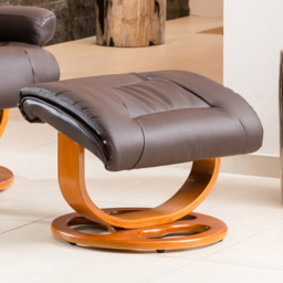 Artemis Home Barriston Brown Swivel Recliner Chair with Footstool - Size: Single - Wilko - thumbnail 4