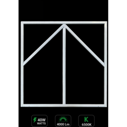 ENER-J 40W 6500K Cool White LED Frame Panel Light with Blue Arrow 600 x 600mm 6 Pack - Size: 65 x 4 x 65cm - Wilko - thumbnail 7