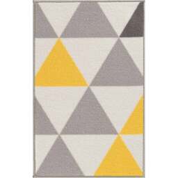 Desire Rugs Havana Light Gold Geometric Anti Slip Door Mat 90 x 57cm - Size: 57 x 90cm - Wilko - thumbnail 1