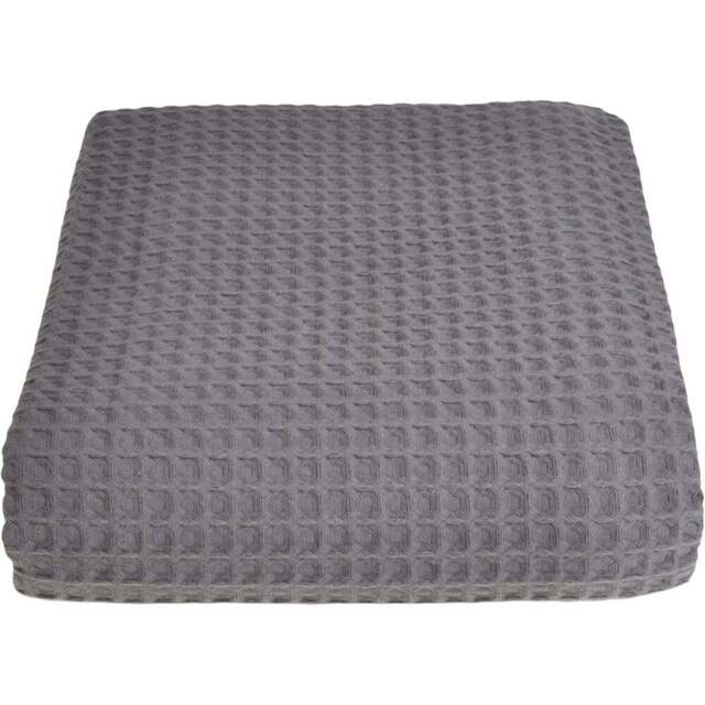 Allure Home Fashions Hotel Super King Size Waffle Graphite Throw Blanket 250 x 260cm - Wilko - image 1
