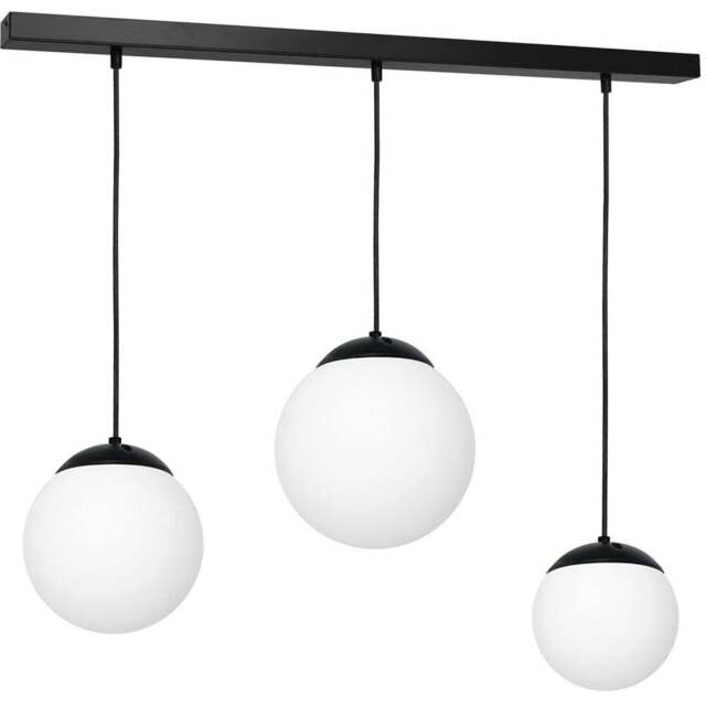 Milagro Lima Down Black Pendant Lamp 230V - Size: 20 x 60 x 100cm - Wilko - image 1