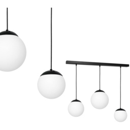 Milagro Lima Down Black Pendant Lamp 230V - Size: 20 x 60 x 100cm - Wilko - thumbnail 3