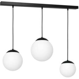 Milagro Lima Down Black Pendant Lamp 230V - Size: 20 x 60 x 100cm - Wilko - thumbnail 1