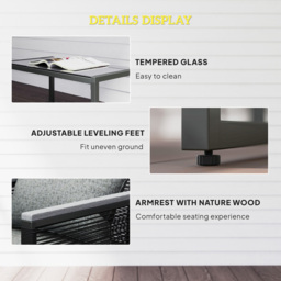 Outsunny 4 Seater Charcoal Grey Rattan Garden Furniture Set - Wilko - thumbnail 7