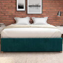 Aspire Furniture Super King Emerald Plush Platform Ottoman Bed - Green - Aspire Beds - Wilko - thumbnail 4