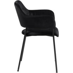 Florence Lima Set of 2 Black Dining Chairs with Armrest - Furniture To Go - Wilko - thumbnail 5
