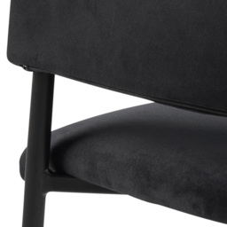 Florence Lima Set of 2 Black Dining Chairs with Armrest - Furniture To Go - Wilko - thumbnail 7