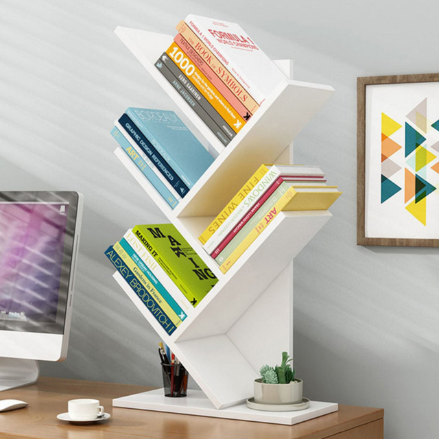 Living and Home 5 Shelf White Tree Shaped Bookshelf - Wilko - image 1