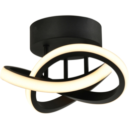 Happy Homewares 1253 Lumens Black LED Ceiling Light - Size: 12 x 24 x 24cm - Wilko - thumbnail 7