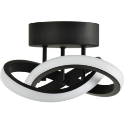 Happy Homewares 1253 Lumens Black LED Ceiling Light - Size: 12 x 24 x 24cm - Wilko - thumbnail 4