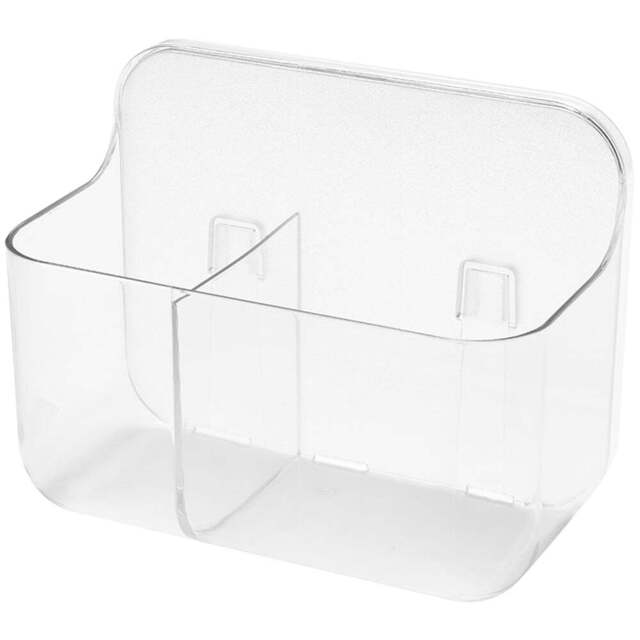 ADDiS Invisifix Bathroom Caddy - Size: 17.5 x 18 x 9.5cm - Clear - Wilko - image 1
