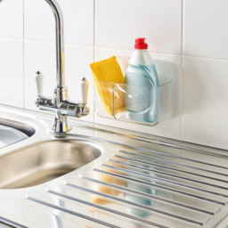 ADDiS Invisifix Bathroom Caddy - Size: 17.5 x 18 x 9.5cm - Clear - Wilko - thumbnail 7
