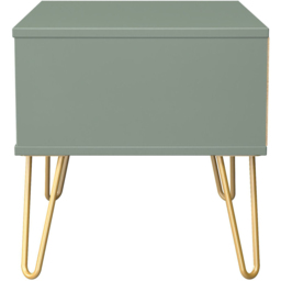 Crowndale Diamond Single Drawer Reed Green Wide Side Table Ready Assembled - Size: 43 x 58 x 40cm - Wilko - thumbnail 4