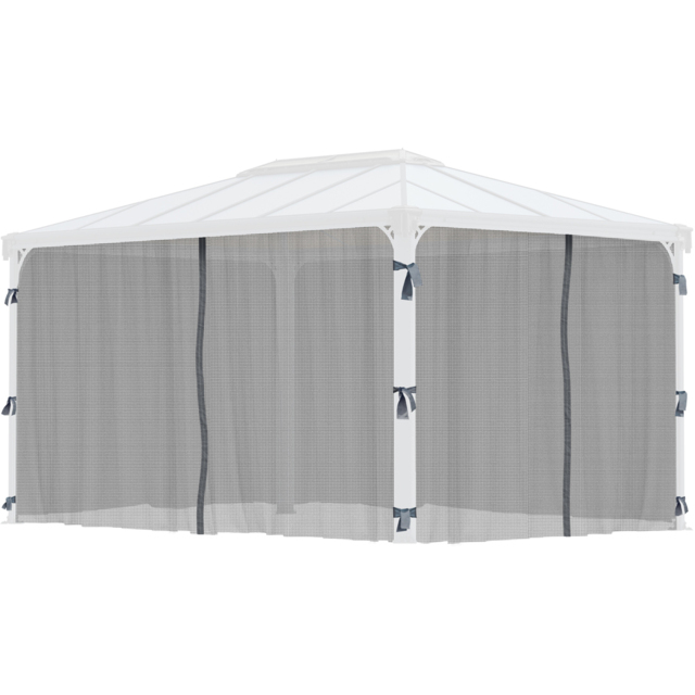 Palram Canopia 2.14 x 4.01m Rectangular Gazebo Net - Size: 2.14 x 4m - Grey - Wilko - image 1