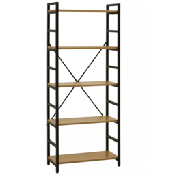 Premier Housewares Laxton 5 Shelf Light Yellow Bookshelf - Multi - Interiors by Premier - Wilko - thumbnail 4