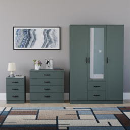 Vida Designs Riano Green 3 Piece Bedroom Furniture Set - Jasper Green - Wilko - thumbnail 3