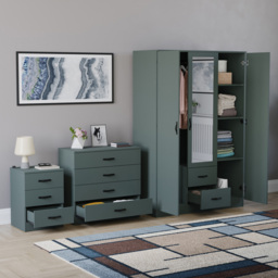 Vida Designs Riano Green 3 Piece Bedroom Furniture Set - Jasper Green - Wilko - thumbnail 6