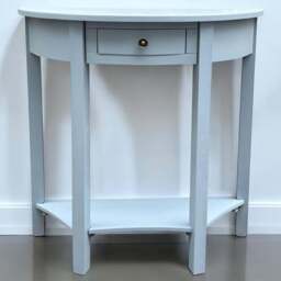 Acacia Home Single Drawer Side Table - Size: 80 x 80 x 35cm - Blue - Wilko
