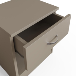 FWStyle Promo Single Drawer Putty Modern Bedside Table Set of 2 - Brown - Wilko - thumbnail 5
