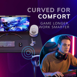 House of Home Carbon Fibre Top Computer Gaming Desk Black - Size: 75 x 120 x 60cm - Wilko - thumbnail 5
