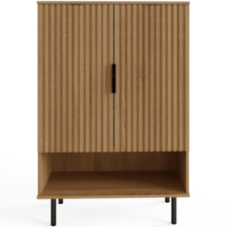 GFW Nervata Multi-Unit Storage Cabinet - Size: 122 x 80 x 36cm - Oak - Wilko - thumbnail 4