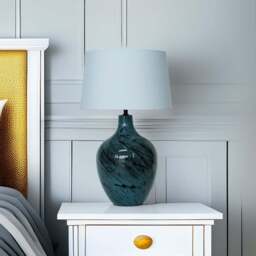 Aspyn Table Lamp - Blue and Black - Wilko - thumbnail 3