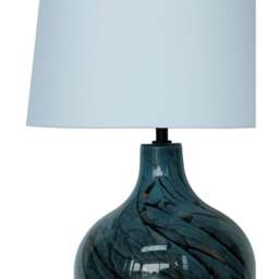 Aspyn Table Lamp - Blue and Black - Wilko - thumbnail 7