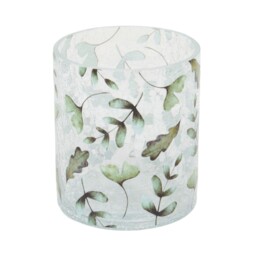 Leaf Crackle Candle Holder Green - Wilko - thumbnail 4
