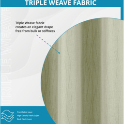 Enhanced Living Goodwood Green Embossed Wave Thermal Eyelet Curtain 229 x 183cm - Wilko - thumbnail 6