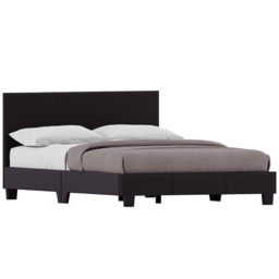 VIDA DESIGNS Lisbon Double Black Faux Leather Bed Frame - Wilko - thumbnail 3