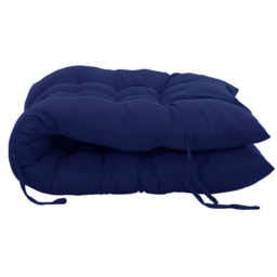 Living and Home Dark Blue Thick Soft Chaise Lounge Garden Chair Cushion - Size: 8x125x48cm - Wilko - thumbnail 4