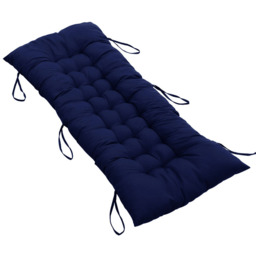 Living and Home Dark Blue Thick Soft Chaise Lounge Garden Chair Cushion - Size: 8x125x48cm - Wilko