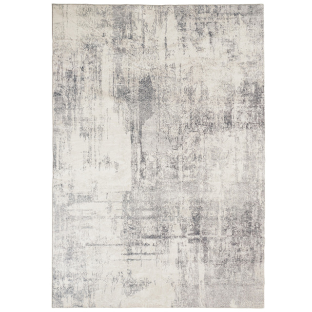 tectake Nadira Black and Beige Abstract Pattern Non-Slip Rug 340 x 240cm - Size: 0.6 x 240 x 340cm - Beige/Grey - Wilko - image 1