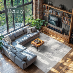 tectake Nadira Black and Beige Abstract Pattern Non-Slip Rug 340 x 240cm - Size: 0.6 x 240 x 340cm - Beige/Grey - Wilko - thumbnail 6
