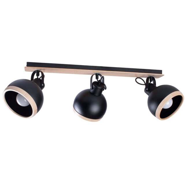 Milagro Oval Black Ceiling Lamp 230V - Size: 18 x 62 x 23cm - Wilko - image 1