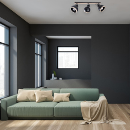 Milagro Oval Black Ceiling Lamp 230V - Size: 18 x 62 x 23cm - Wilko - thumbnail 4